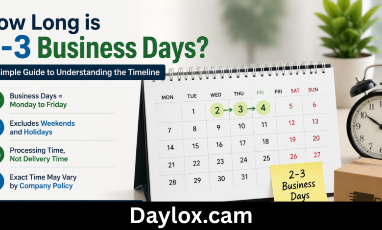 how long is 2-3 business days